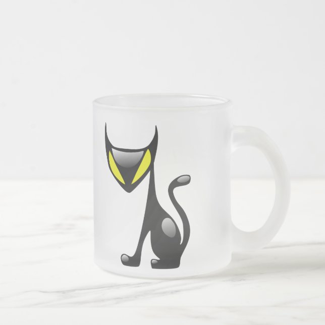 Dämon-Katzen-mattierte Tasse (Rechts)