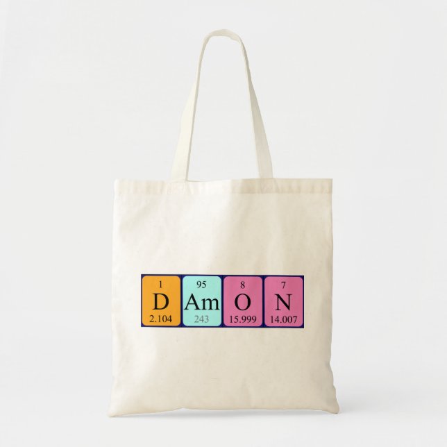 Damon Namen-Taschentasche periodischer Tabelle Tragetasche (Vorne)
