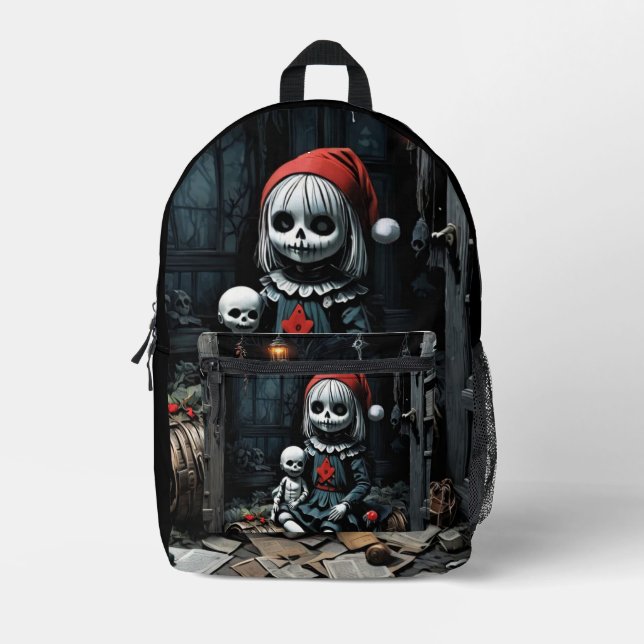Dämon zu Weihnachten Bedruckter Rucksack (Vorderseite)