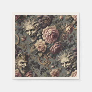 Dämonen der Kriminalität – Gothic Floral Design Serviette