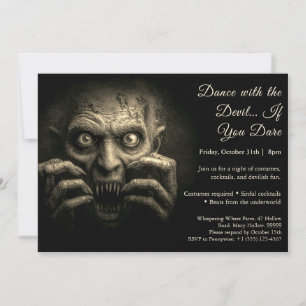 Dämonen-Nacht-Halloween-Kostüm-Party-Einladung Einladung