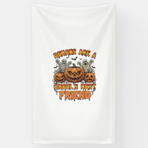 Dämonen sind Ghouls Freund Kürbisse Mumie Fledermä Banner