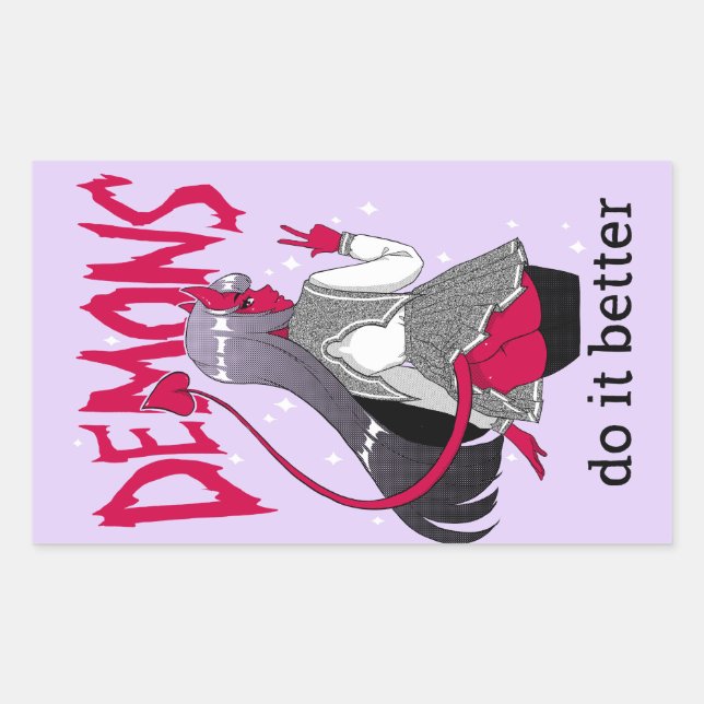 Dämonen tun es besser Aufkleber Blatt (Vorderseite)