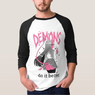 Dämonen verbessert es langes Hülsen-Licht-T-Shir T-Shirt