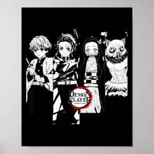 Dämonenjäger_ kimetsu yaiba Jägerkorps schwarz und Poster