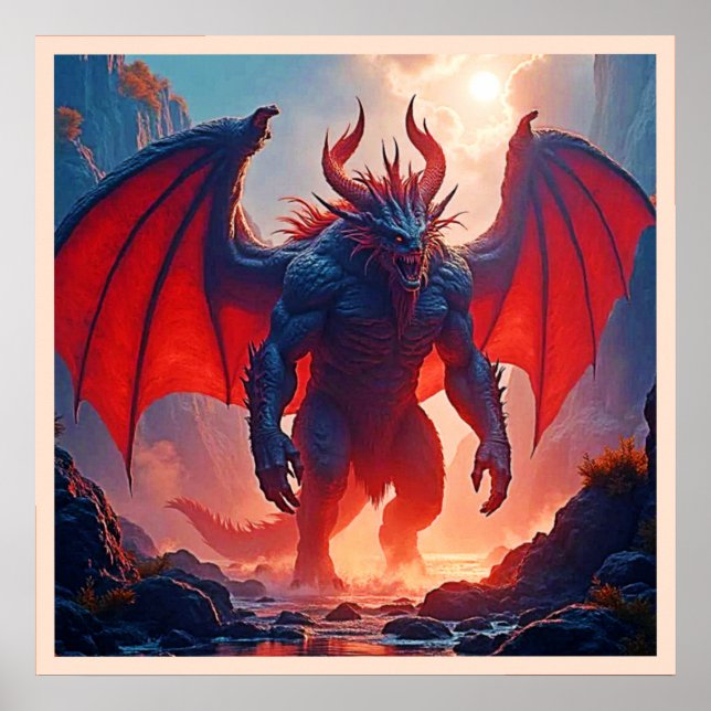 Dämonenkönig: Ewiger Drache Schattenkunst Poster (Vorne)