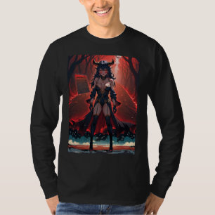 Dämonin mit Kontakt am Kreuzweg, Anime-Dämon T-Shirt