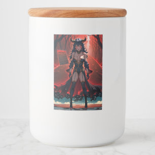 Dämonin mit Kontakt auf der Kreuzung, Anime-Dämon Lebensmitteletikett