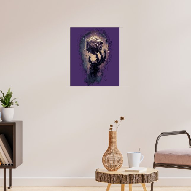 Dämonisches Hand Glühendes Kristall Fantasy Poster (Wohnzimmer 3)