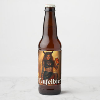 Dämonisches Lady Bierflaschenetikett