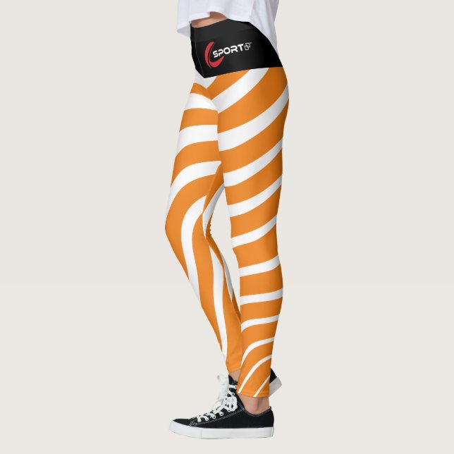 Damonti Sportswear Zebra Orange Leggings (Links)