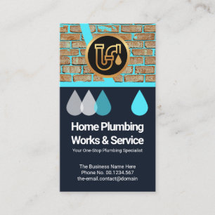 Damp Walls Water Seepage Zuhause Plumbing Service Visitenkarte