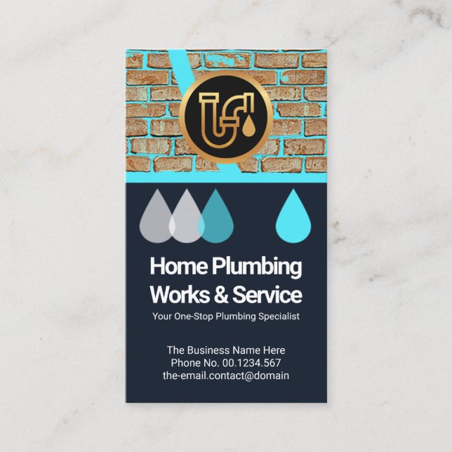 Damp Walls Water Seepage Zuhause Plumbing Service Visitenkarte (Vorderseite)