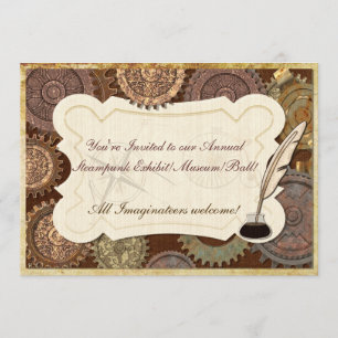 Dampf-Eleganz Steampunk-KUGELKONVENTIONSAUSSTELLUN Einladung