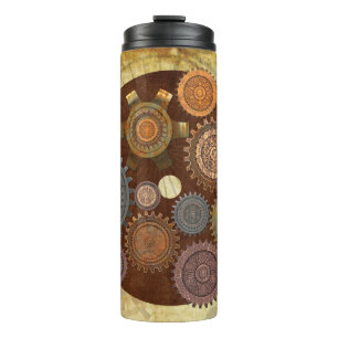 Dampf-Eleganz Steampunk Thermosbecher