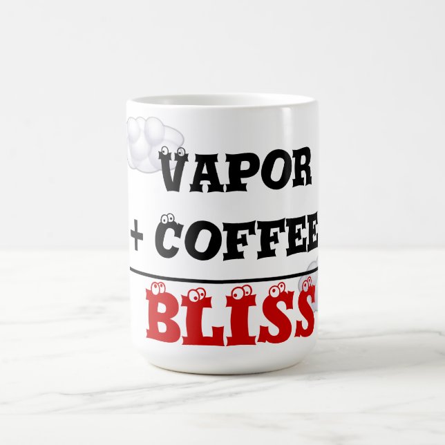 Dampf + Kaffee = Bliss-Tasse Kaffeetasse (Mittel)