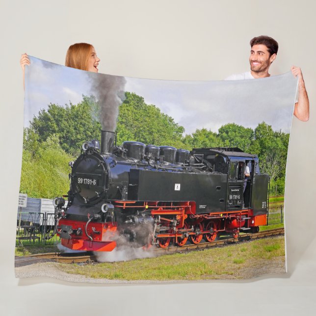 DAMPF-LOKOMOTIVE FLEECEDECKE (Beispiel)