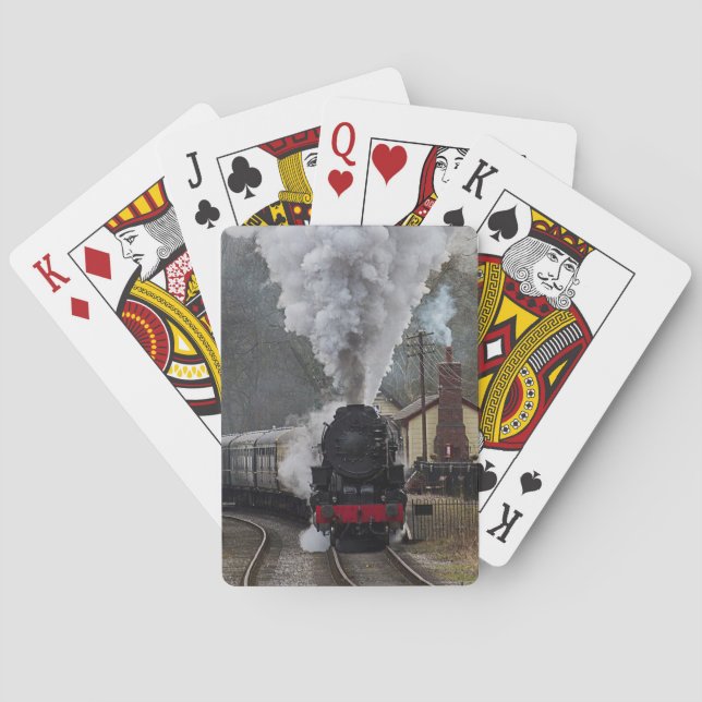 Dampf-Lokomotive Spielkarten (Rückseite)