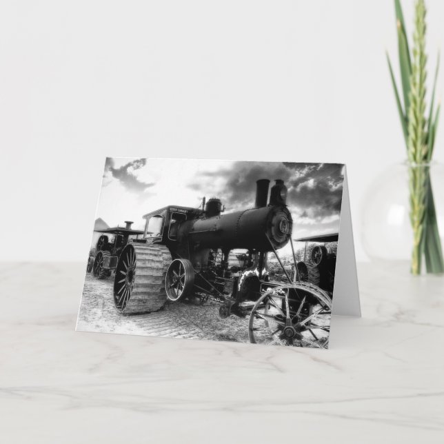 Dampf-Motor-Gruß-Karte Karte (Vorderseite)