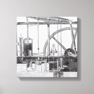 Dampf-Motor Leinwanddruck
