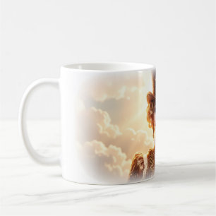 Dampf-Punk-Clown-Frau Blaue Augen Himmel Tasse