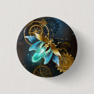 Dampf-Punk-Glühwürmchen Button