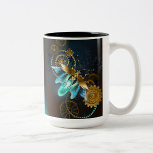 Dampf-Punk-Glühwürmchen Zweifarbige Tasse