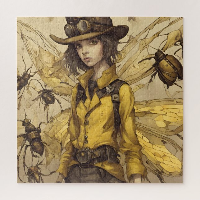 Dampf-Punk-Insekten-Lady (Vertikal)