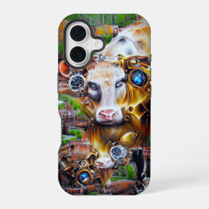 Dampf-punk-Zyberkuh iPhone 16 Hülle