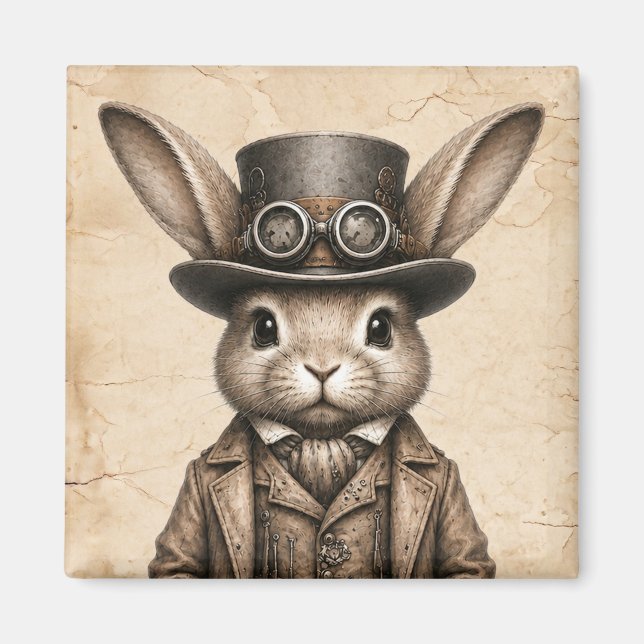 Dampf-Rabbit  Magnet (Vorne)