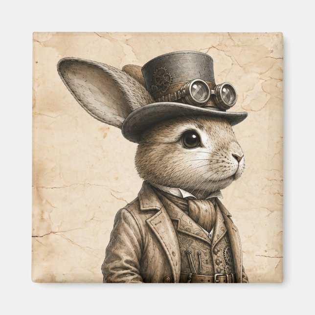 Dampf-Rabbit Magnet (Vorne)