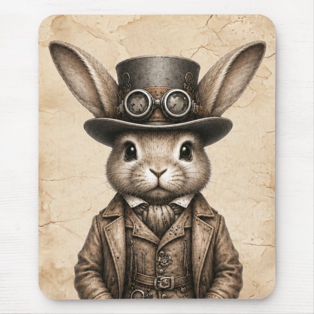Dampf-Rabbit  Mousepad (Vorne)