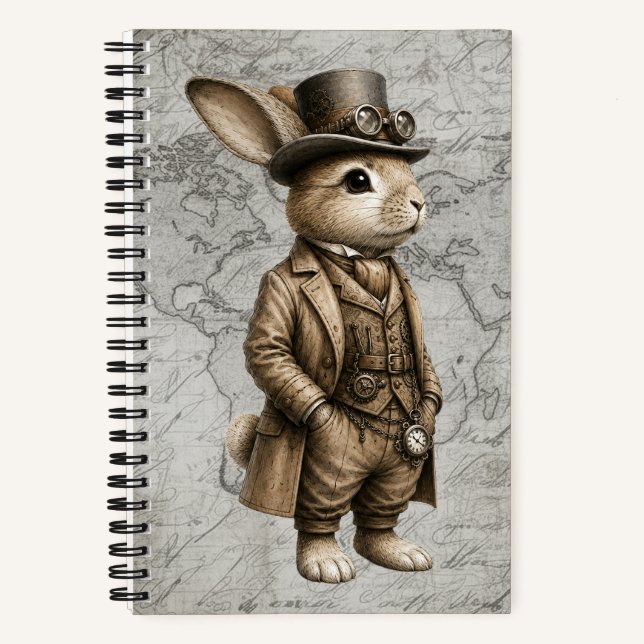 Dampf-Rabbit Notizbuch (Vorderseite)