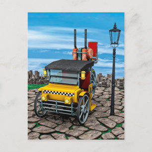 Dampf-Taxidroschke Postkarte