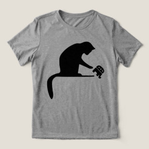 Dampf Trump Katze  Tri-Blend Shirt