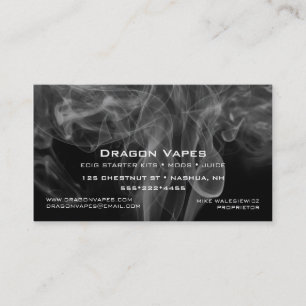 Dampf-Vape-Rauchwolke Schwarz & Weiß Visitenkarte