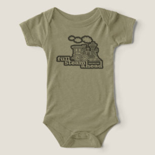 "Dampf voraus" Lok-Zug grünes Kinder-T-Shirt