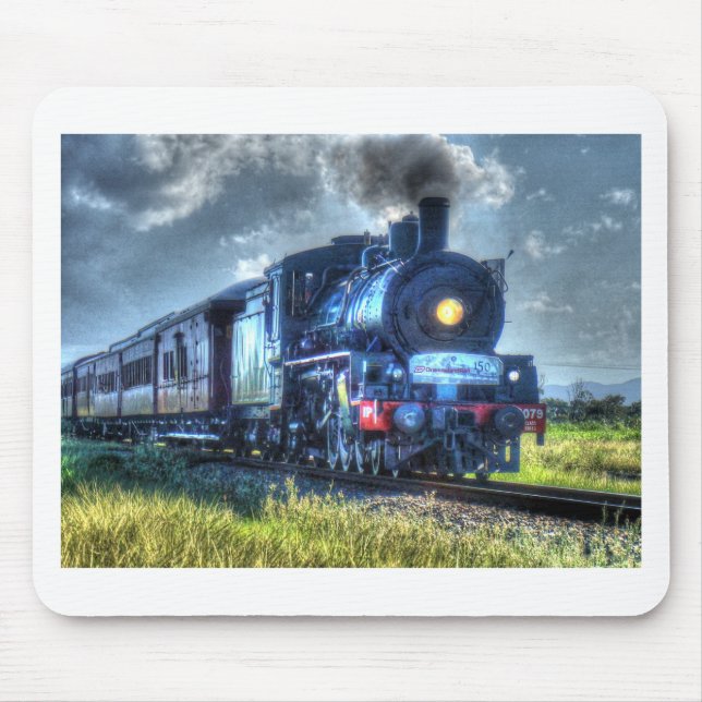 DAMPF-ZUG AUSTRALIEN MIT KUNST-EFFEKTEN MOUSEPAD (Vorne)
