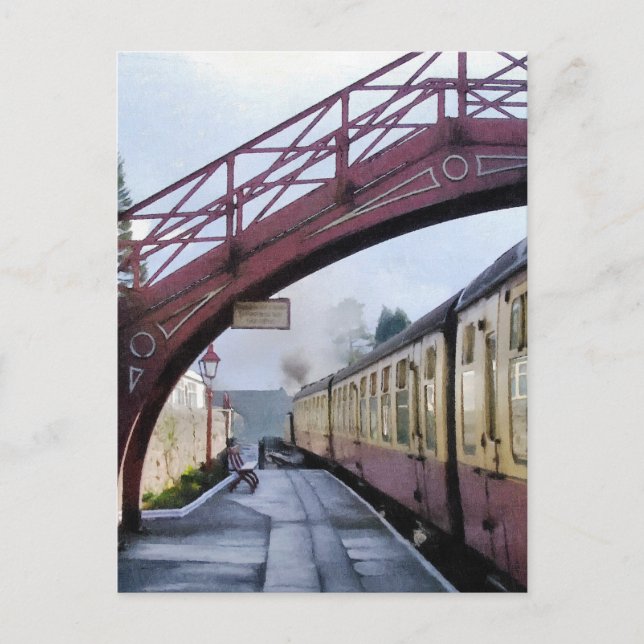 DAMPF-ZÜGE POSTKARTE (Vorderseite)