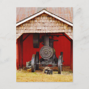 Dampfantrieb Antique Tracter Postkarte