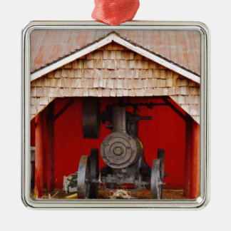Dampfantrieb Antique Tracter Silbernes Ornament