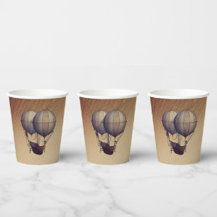 Dampfballons mit Segelschiff Pappbecher