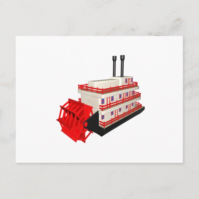 Dampfboot Postkarte (Vorderseite)