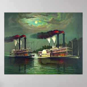 Dampfboot Race 1883 Poster