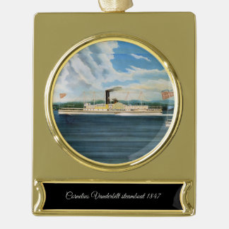 Dampfboot Vanderbilt 1847 Banner-Ornament Gold