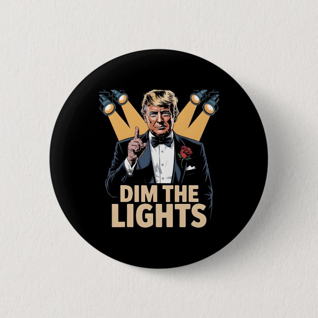 Dämpfe die Lichter Lustig Retro Trump  Button (Vorderseite)