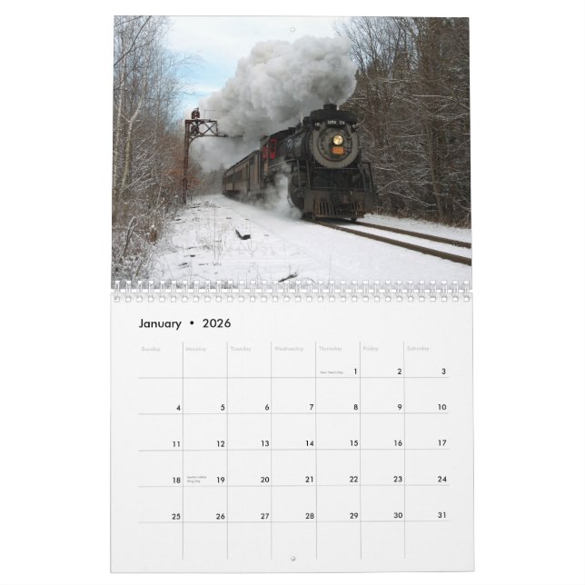Dämpfen durch den Jahr-Kalender Kalender (Jan 2026)