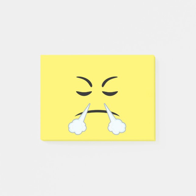 Dämpfen von Emoji Post-it Klebezettel (Vorderseite)