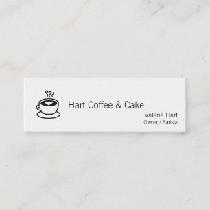 Dämpfende Kaffeetasse mit Herz-Entwurf Mini Visitenkarte
