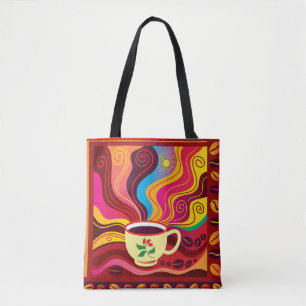 Dampfende Kaffeetasse Muster Tasche